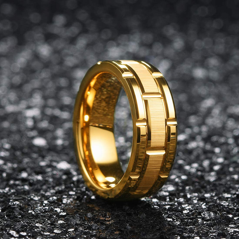 Fashion Men 8MM Stainless Stee - Initial Ring Custom avaliação e preço