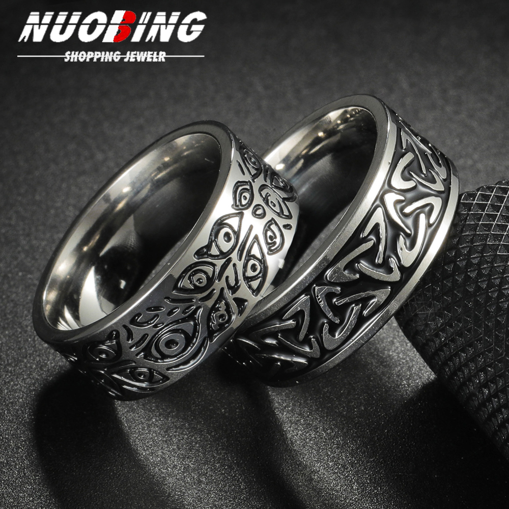 Retro Titanium Steel Ring With - Initial Ring Custom avaliação e preço