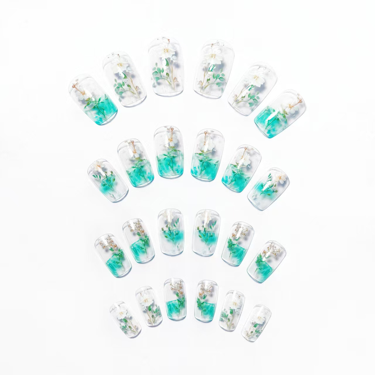 Medium fake nails for women gi - Pressed Flower Art avaliação e preço