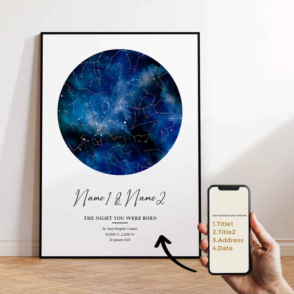 Modern Custom Personalized Nig - Custom Night Sky avaliação e preço