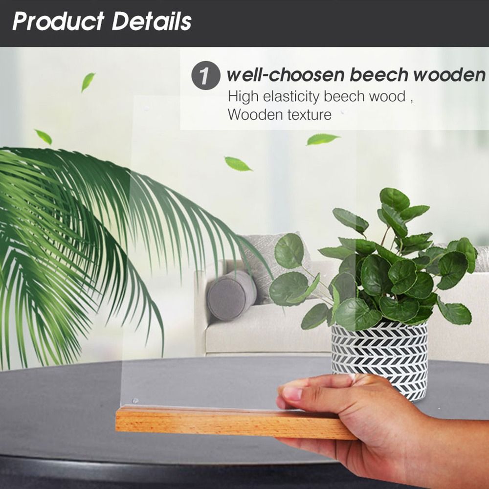Durable Acrylic Table Top Sign - Engraved Wood Frame avaliação e preço