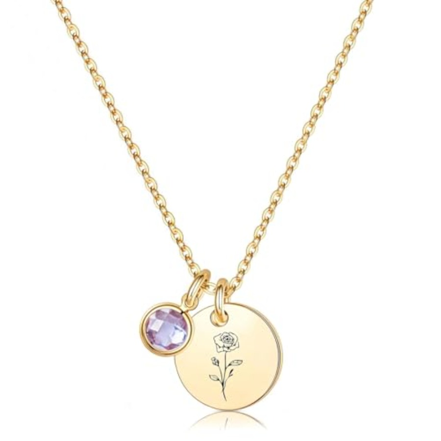 Birth Flower Necklaces for Wom - Birth Flower Necklace avaliação e preço