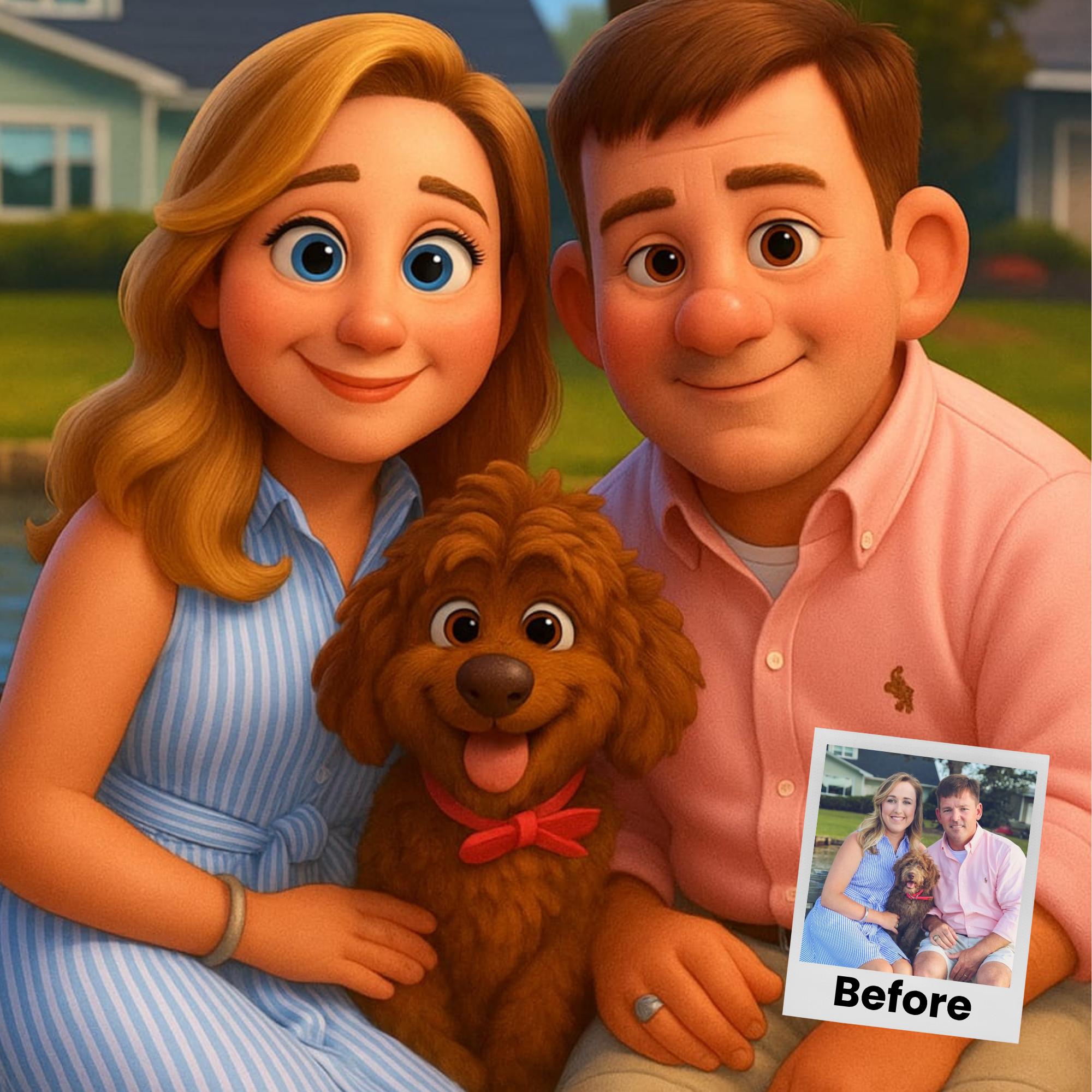 Custom Cartoon-Style Print Per - Pet Portrait Custom avaliação e preço