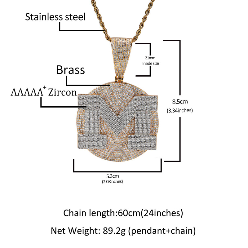 Custom Personality Big Letter  - Name Necklace Custom avaliação e preço
