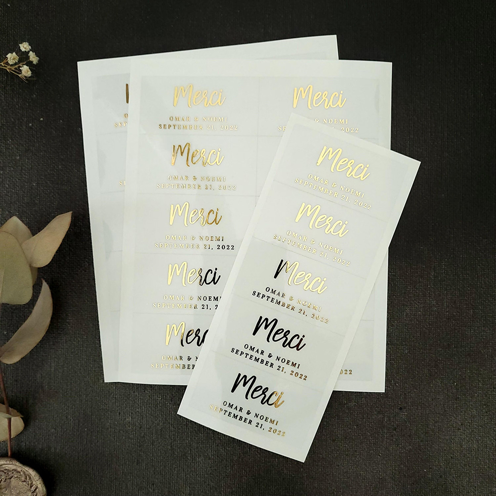 100pcs Custom Transparent Labe - Personalised Candle Label avaliação e preço