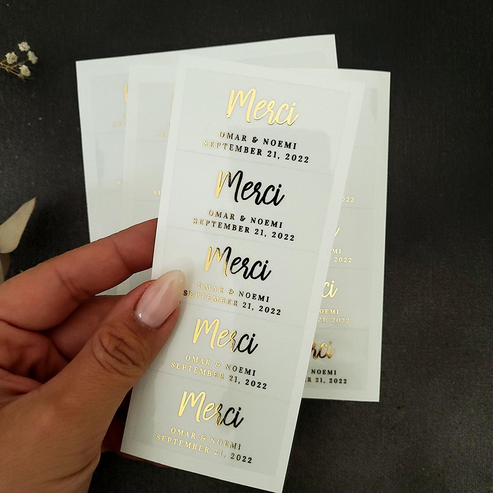 100pcs Custom Transparent Labe - Personalised Candle Label avaliação e preço