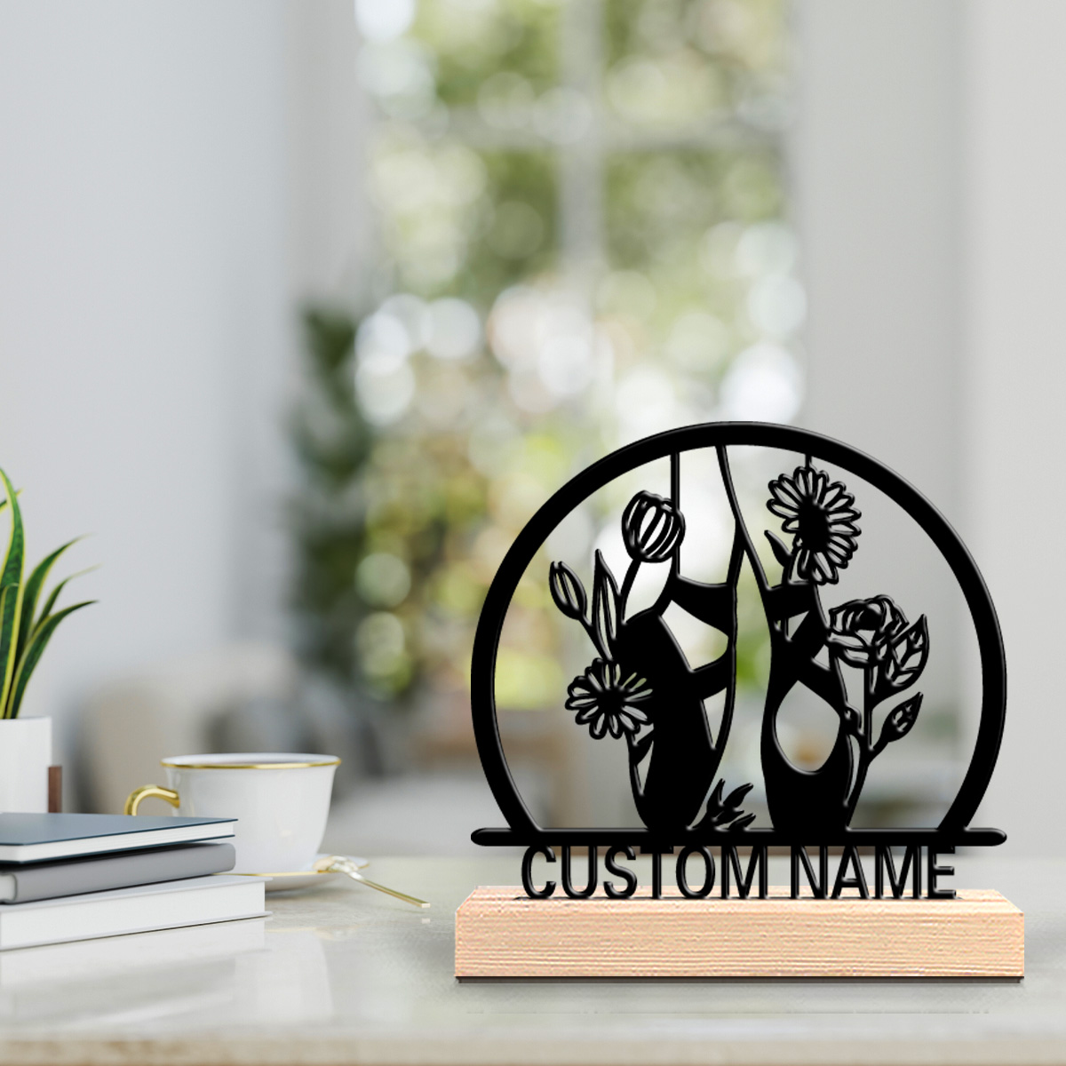 1pc beautiful personalized bal - Engraved Wood Frame avaliação e preço