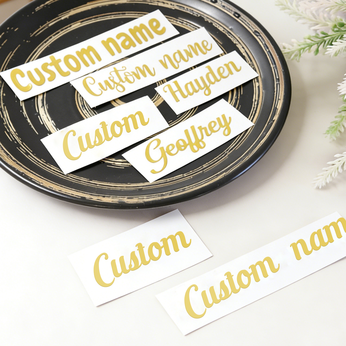 Custom name stickers, custom g - Personalised Candle Label avaliação e preço