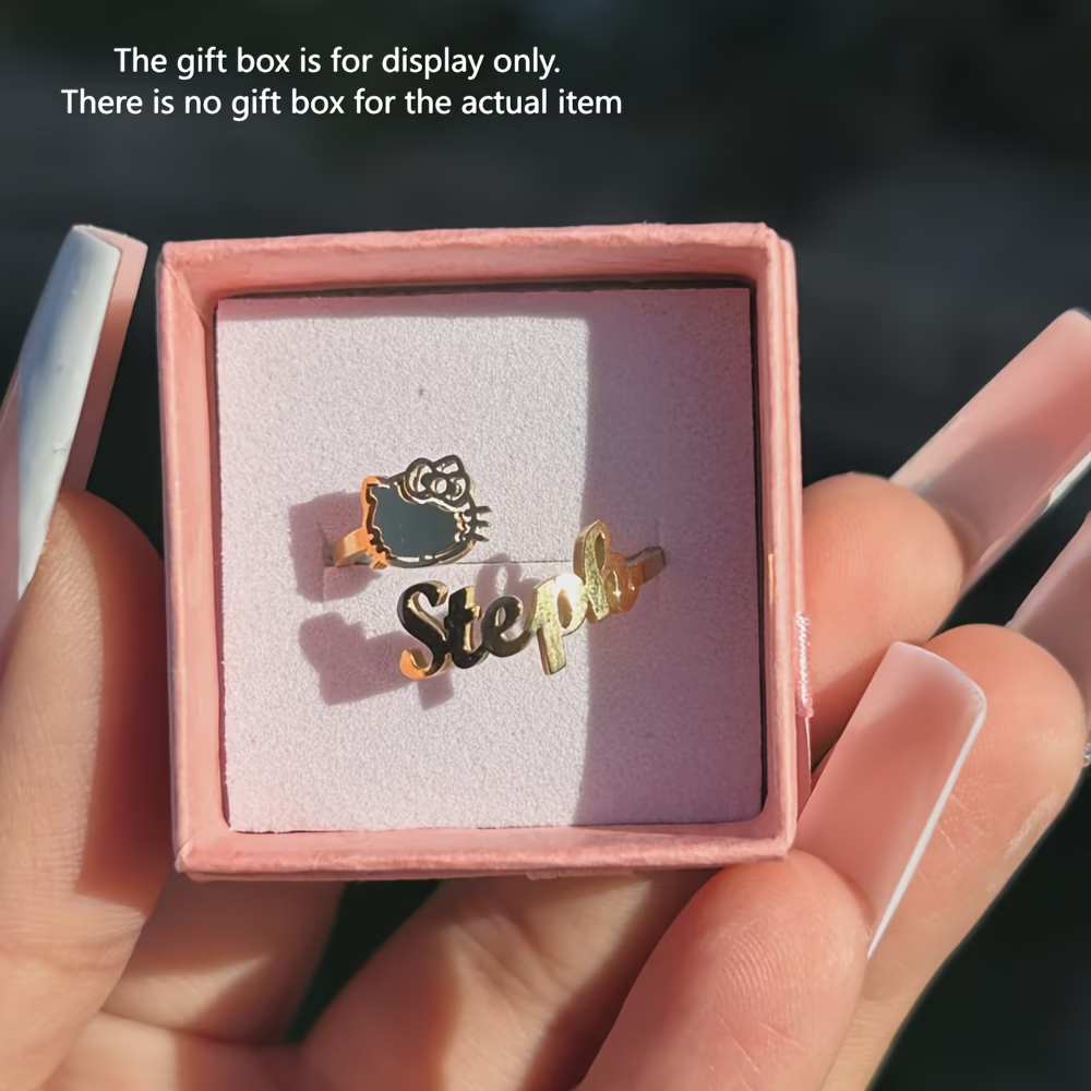 Custom Bow Hello Kitty Name Ad - Initial Ring Custom avaliação e preço