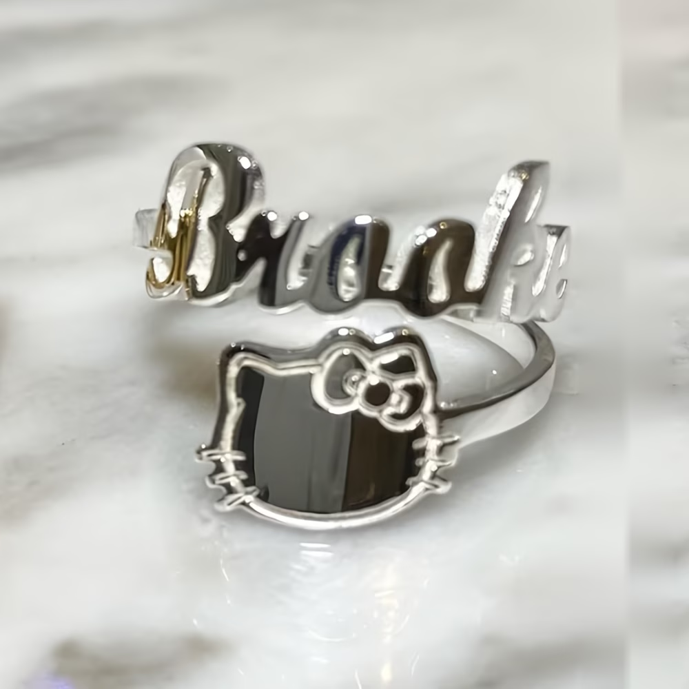 Custom Bow Hello Kitty Name Ad - Initial Ring Custom avaliação e preço